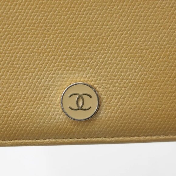 Chanel Beige Calf Leather CC Button Line Long Flap Wallet - Picture 9 of 16
